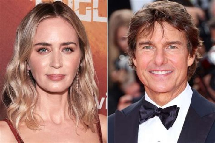 Emily Blunt and Tom Cruise shared a sweet moment while in the Warner