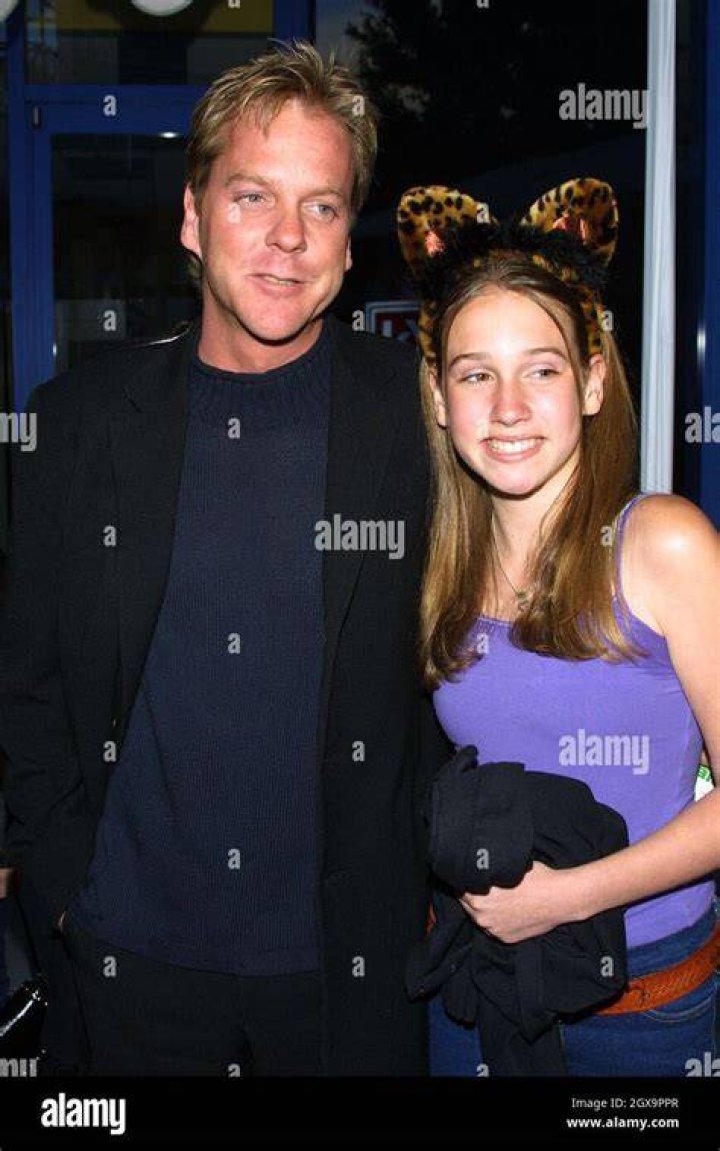 Keifer Sutherland and daughter Sarah at the premiere of Universal's