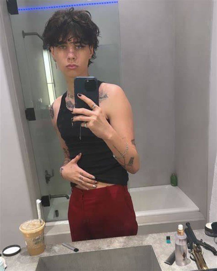 Landon Barker on Instagram &ldquo;Born with horns ☠️💕&rdquo; Red leather pants
