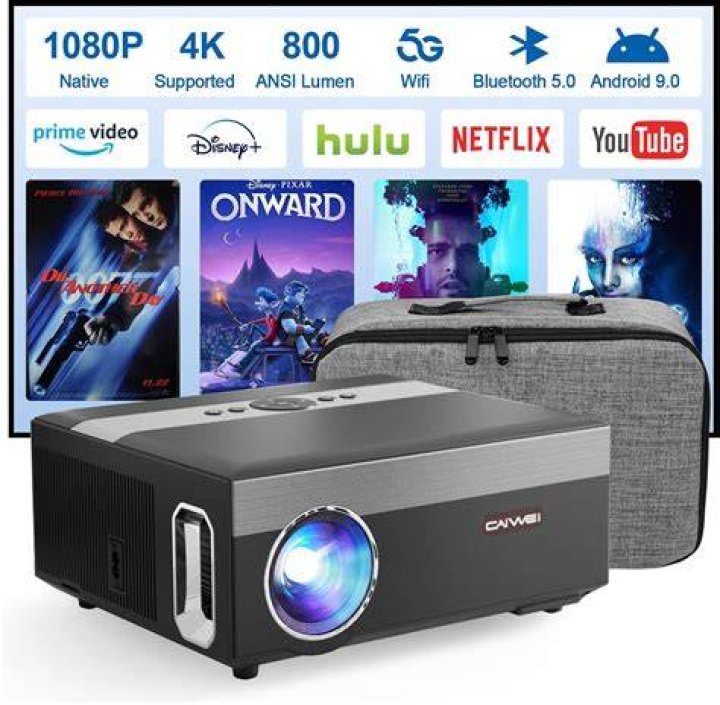 MovieHub&trade; Ultra HD Projector + FREE Projector Screen