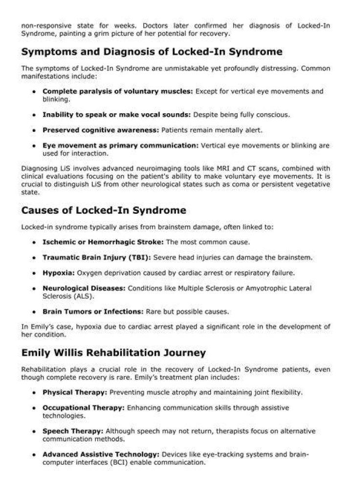 Understanding Locked In Syndrome: The Story Of Lacey